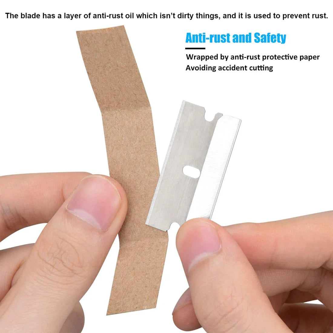 50/100pcs Scraper Razor Blades for Cleaning or Removing Marks on Metal, Glass, Glue