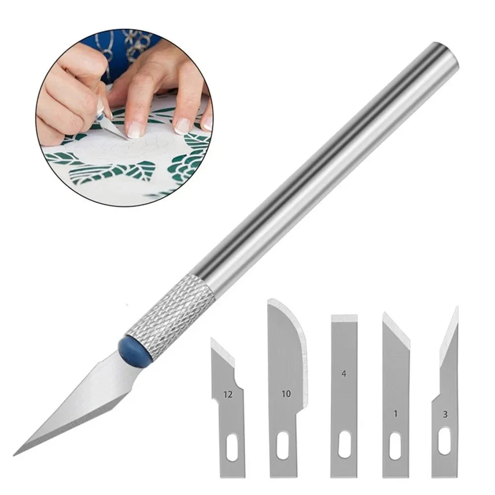 13Pcs Non-Slip Art Hobby Carving Knife/Blade Repair Set for Precision Craft Engraving on Sculpture, Woodwork and Window Film