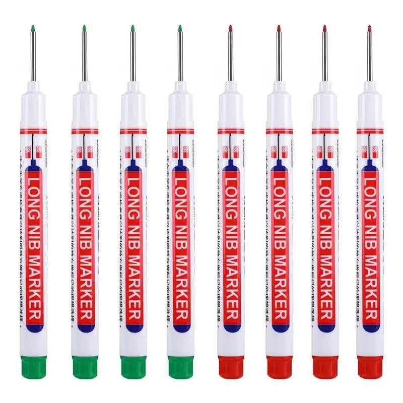 Long Nib Head Waterproof Decoration Markers (Multi-purpose, 8Pcs/Set, 20mm depth, Red, Blue, Black, Green, White)