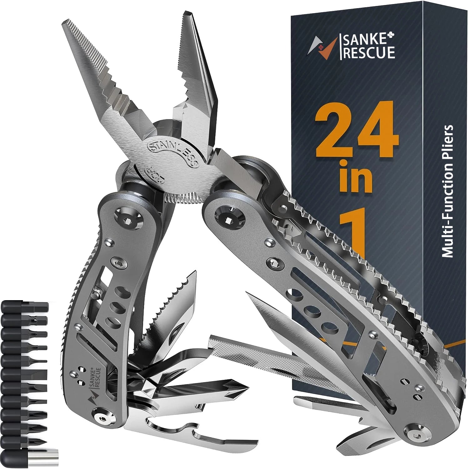 Universal Multifunctional 24 in 1 Hardware Pliers Wire Cutters Professional Electrician Anti Slip Durable Repair Tools