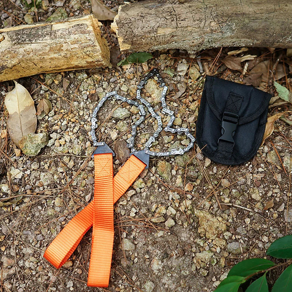 11 Teeth Outdoor Portable Hand-drawn Wire Saw Field Mountaineering Life-Saving Chain Saw Tool Multi-function Saw Chain Pocket