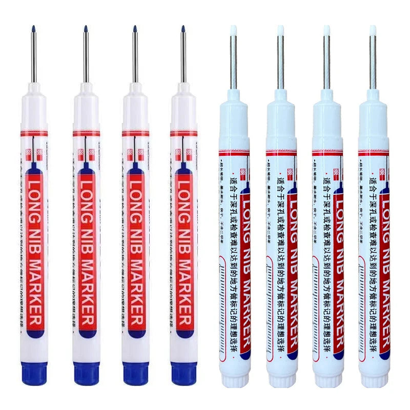 Long Nib Head Waterproof Decoration Markers (Multi-purpose, 8Pcs/Set, 20mm depth, Red, Blue, Black, Green, White)