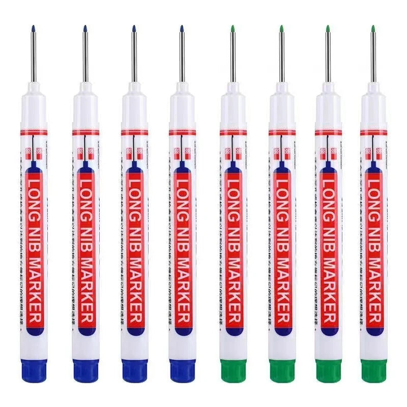 Long Nib Head Waterproof Decoration Markers (Multi-purpose, 8Pcs/Set, 20mm depth, Red, Blue, Black, Green, White)