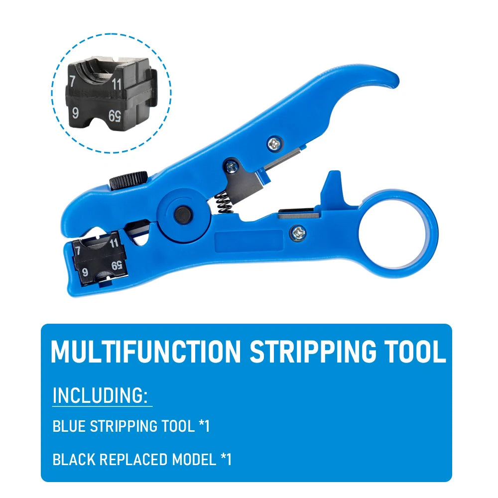 Multi-functional Electrical Wire/Cable Stripping Knife Pliers Hand Tool For UTP/STP RG59 RG6 RG7 RG11