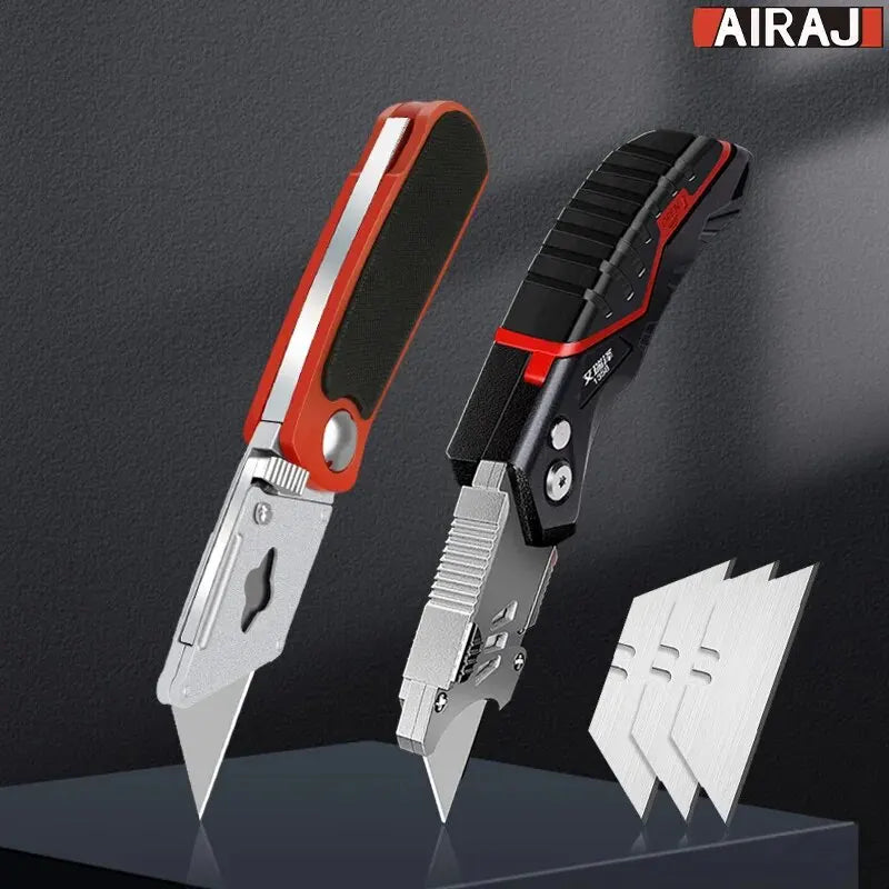 Heavy Duty Trapezoidal Art Knife, Paper Cutting Tool Holder, Telescopic Folding Disassembly Tool, Industrial Grade