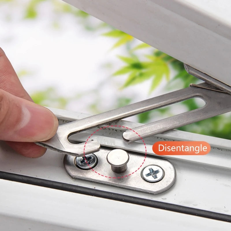 Window Restrictor/Limiter Catch for Child Safety (with base and fixings)