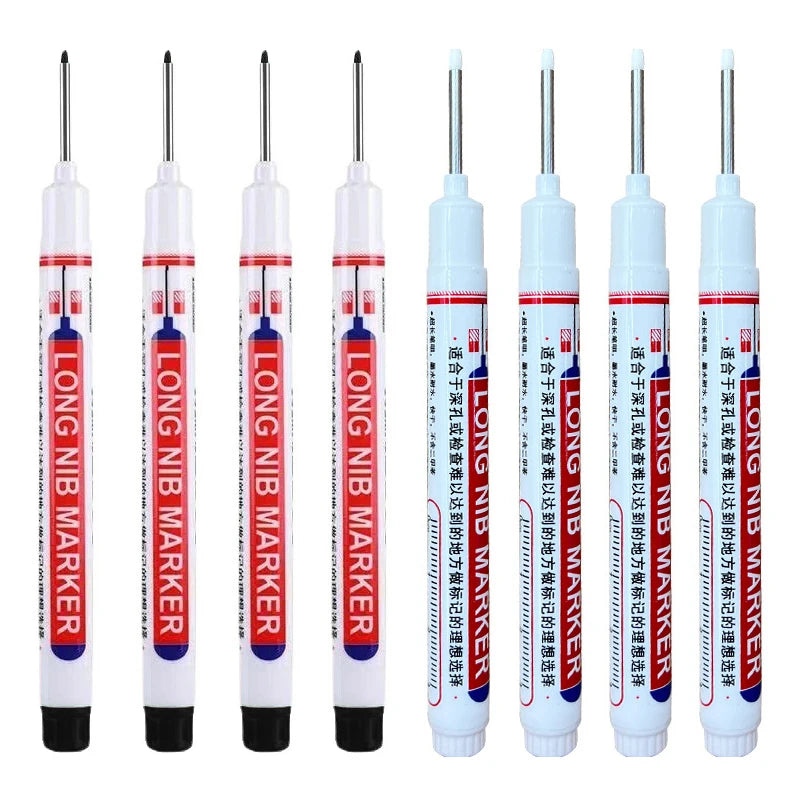 Long Nib Head Waterproof Decoration Markers (Multi-purpose, 8Pcs/Set, 20mm depth, Red, Blue, Black, Green, White)