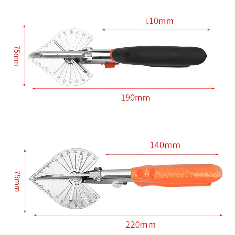 45-135 Degree Multi-angle Mitre Bevel Shear Scissors (With up to 20x Replacement Blades and Spanner)