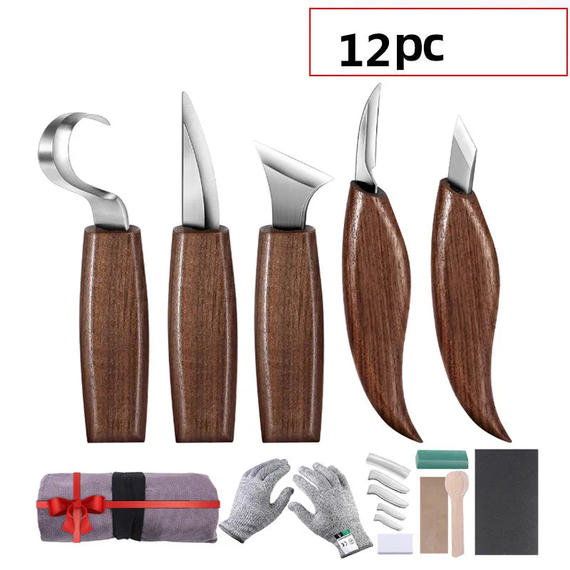 Wood Carving Chisel Cutter Knife Tools Set