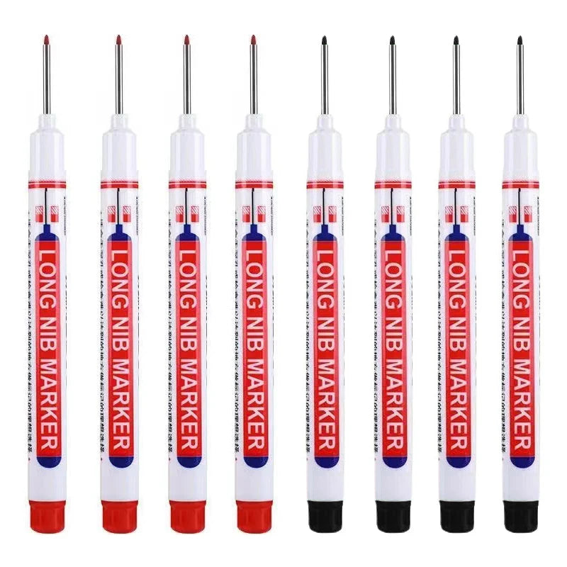 Long Nib Head Waterproof Decoration Markers (Multi-purpose, 8Pcs/Set, 20mm depth, Red, Blue, Black, Green, White)