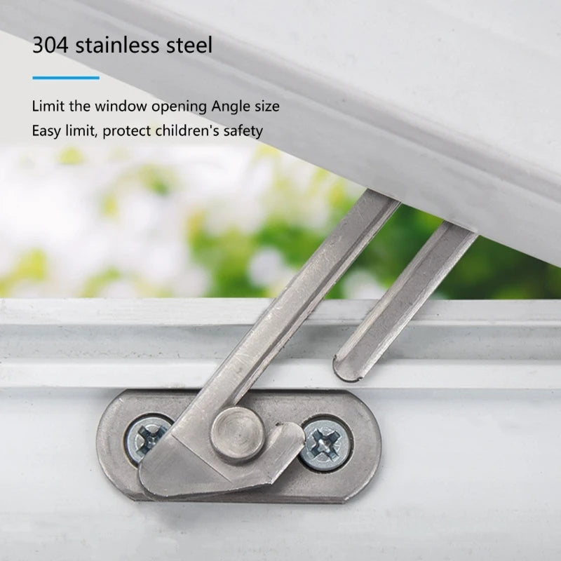 Window Restrictor/Limiter Catch for Child Safety (with base and fixings)