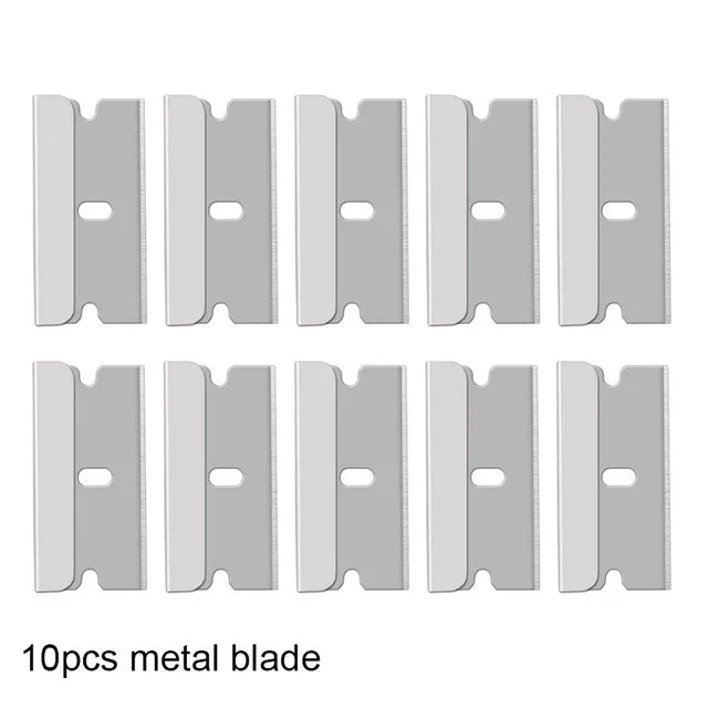 Glue Removal Blade Glass Oven Razor Scraper Plastic Handle Razor Scraper Spatula Car Film Tool Window Cleaning Blade Scraper