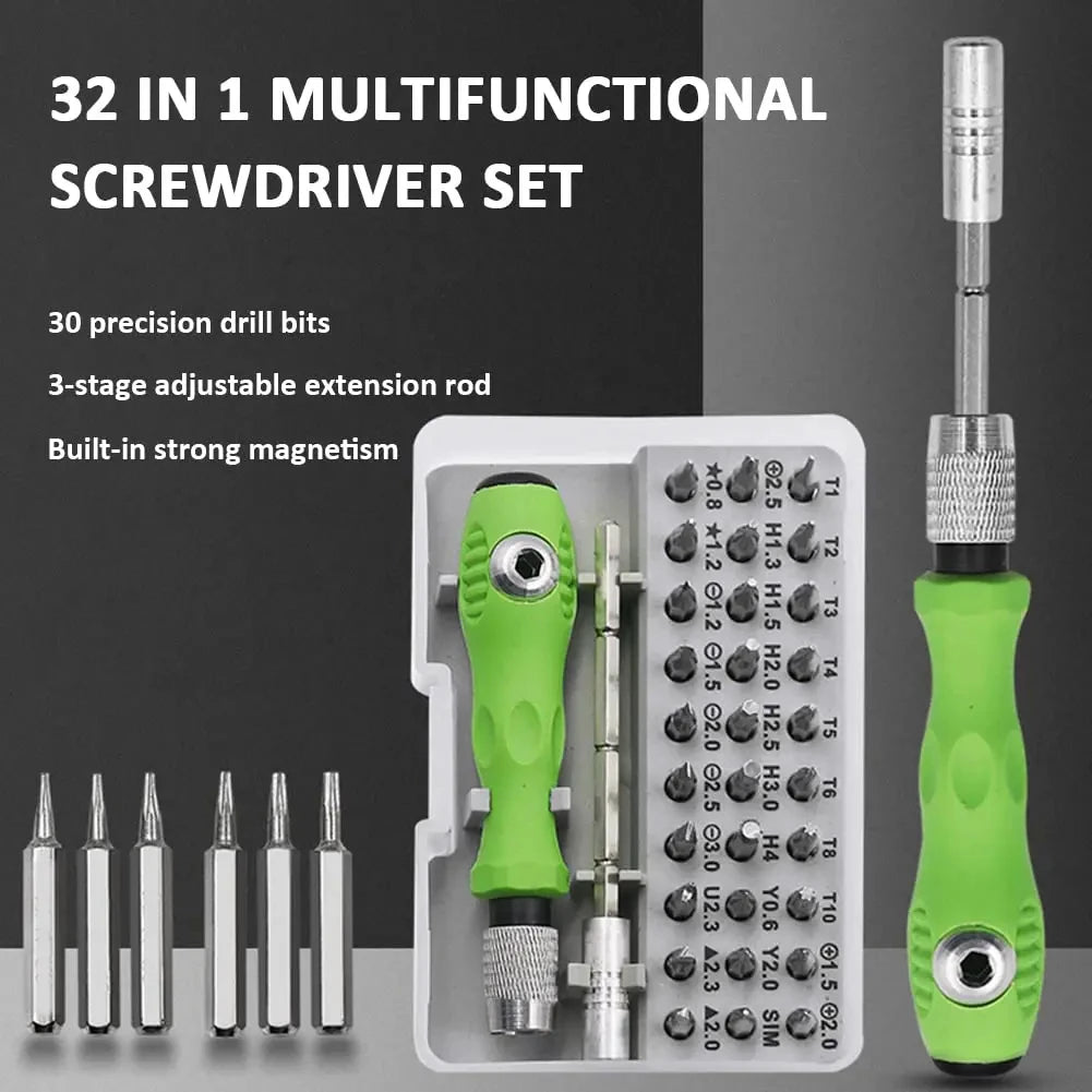 Multifunctional Screwdriver Set 32 in 1 Torx Phillips Magnetic Screw Driver Bits Repair Hand Tool