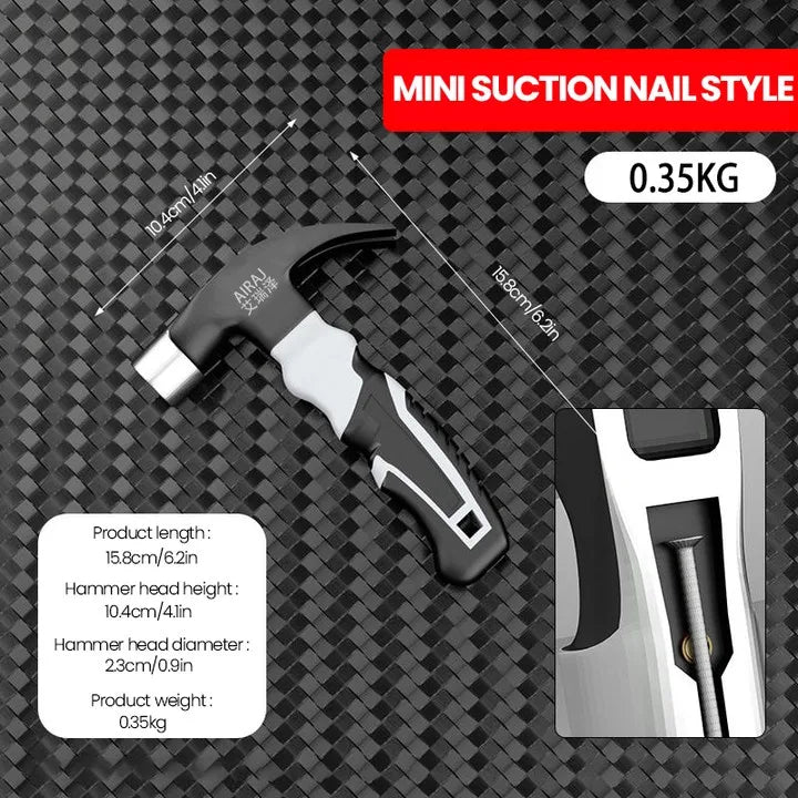 Multifunctional Mini Claw Hammer, Anti Slip And Shockproof Hammer, Professional Grade,Magnetic Woodworking Manual Tool