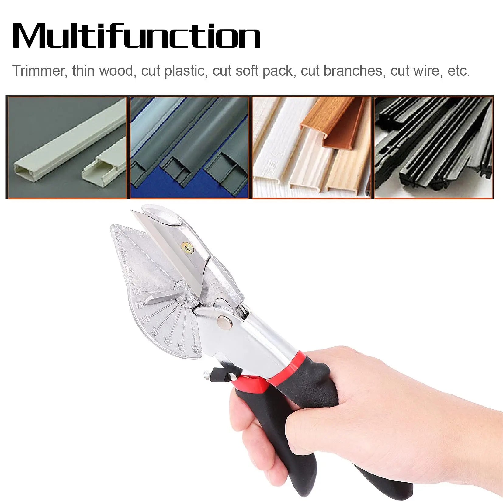 45-135 Degree Multi-angle Mitre Bevel Shear Scissors (With up to 20x Replacement Blades and Spanner)