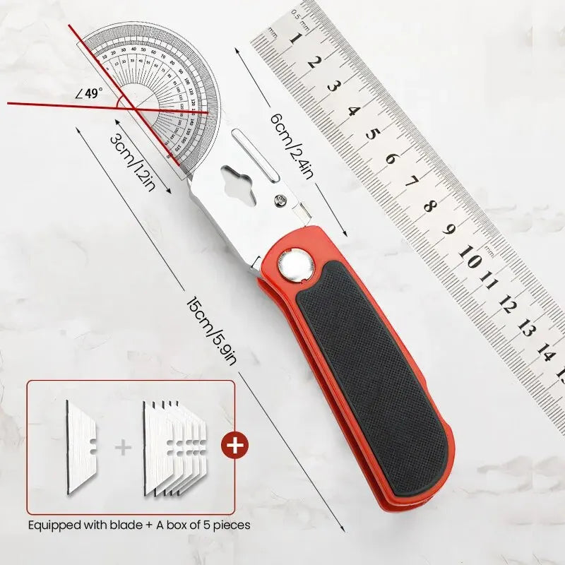 Heavy Duty Trapezoidal Art Knife, Paper Cutting Tool Holder, Telescopic Folding Disassembly Tool, Industrial Grade