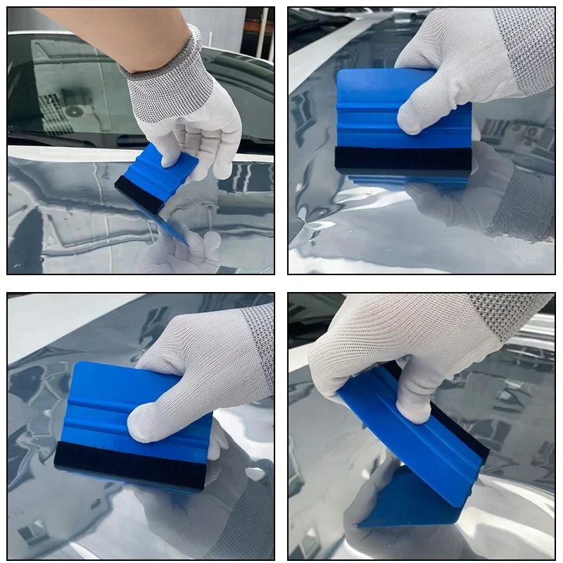 Car Vinyl Tinting Film Installation Tool Kit Rubber Scraper Magnetic Holder Wrapping Sticker Carving Knife with Spare Blades