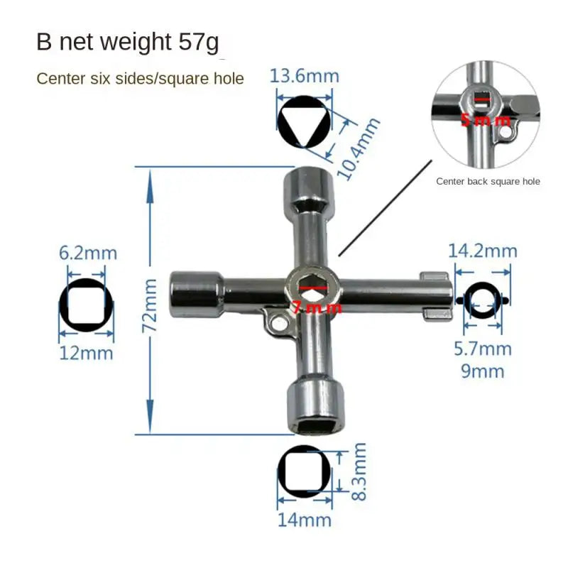 Multifunction 4-Way Phillips Wrench Universal Repair Tool