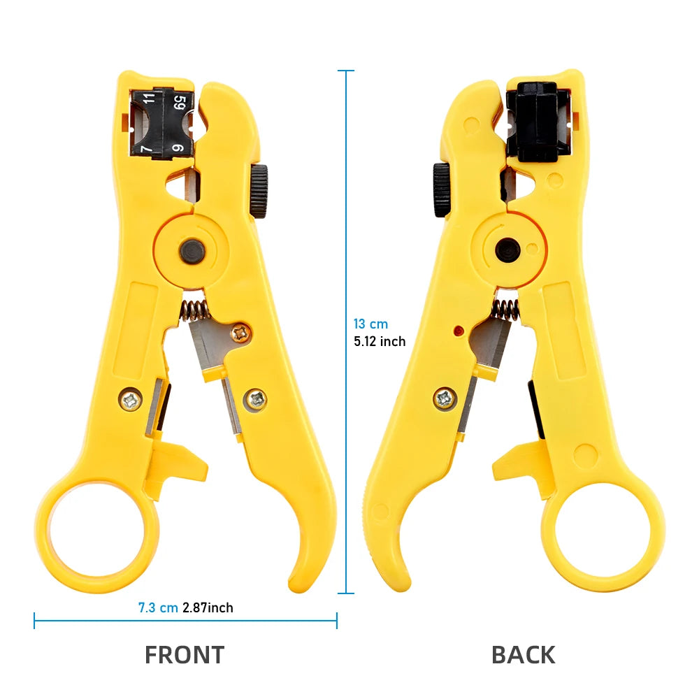 Multi-functional Electrical Wire/Cable Stripping Knife Pliers Hand Tool For UTP/STP RG59 RG6 RG7 RG11