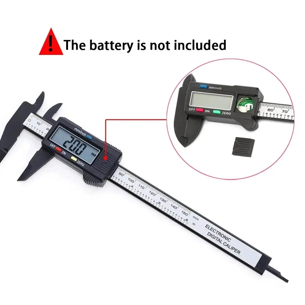 150mm 100mm Electronic Digital Caliper Carbon Fiber Dial Vernier Calip