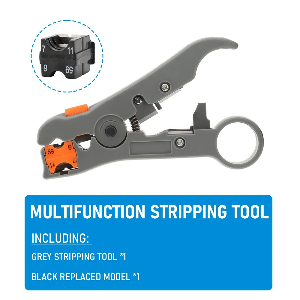 Multi-functional Electrical Wire/Cable Stripping Knife Pliers Hand Tool For UTP/STP RG59 RG6 RG7 RG11