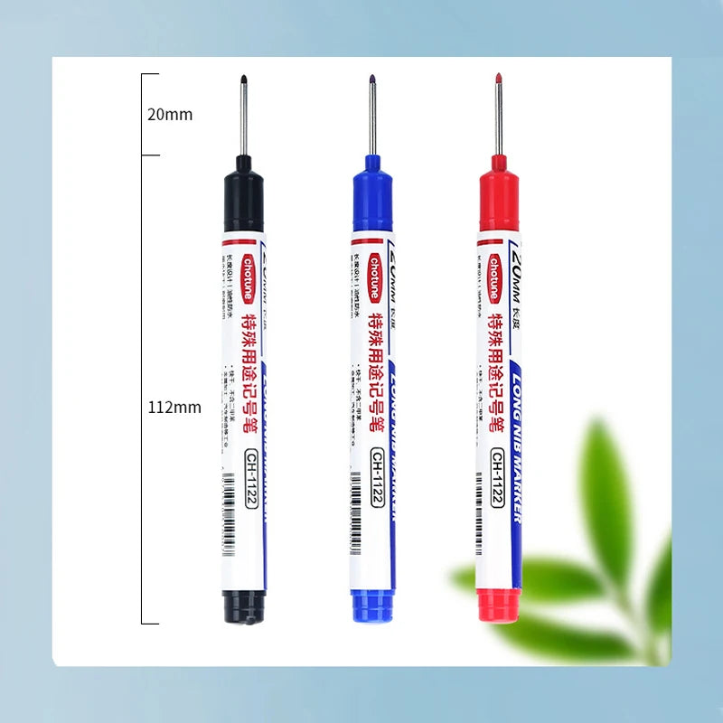 Long Nib Head Waterproof Decoration Markers (Multi-purpose, 8Pcs/Set, 20mm depth, Red, Blue, Black, Green, White)