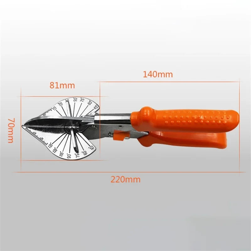 Multi-function Scissors Mitre Siding Wire Duct Cutter Angle 45-135° Multi Angle Cutting Wood Strip Plastic Pipe Hand Tools