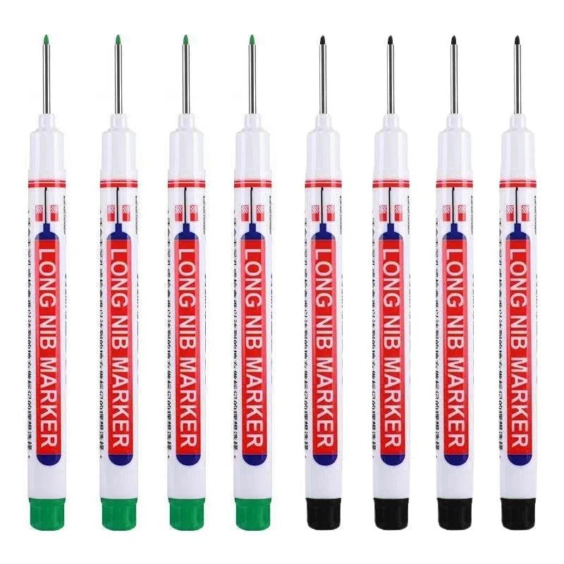 Long Nib Head Waterproof Decoration Markers (Multi-purpose, 8Pcs/Set, 20mm depth, Red, Blue, Black, Green, White)