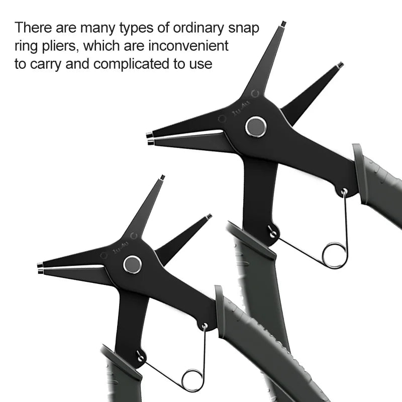 Multifunctional Snap Ring Pliers 2 in 1 For Internal External Card Retaining Pincer Hand Tool