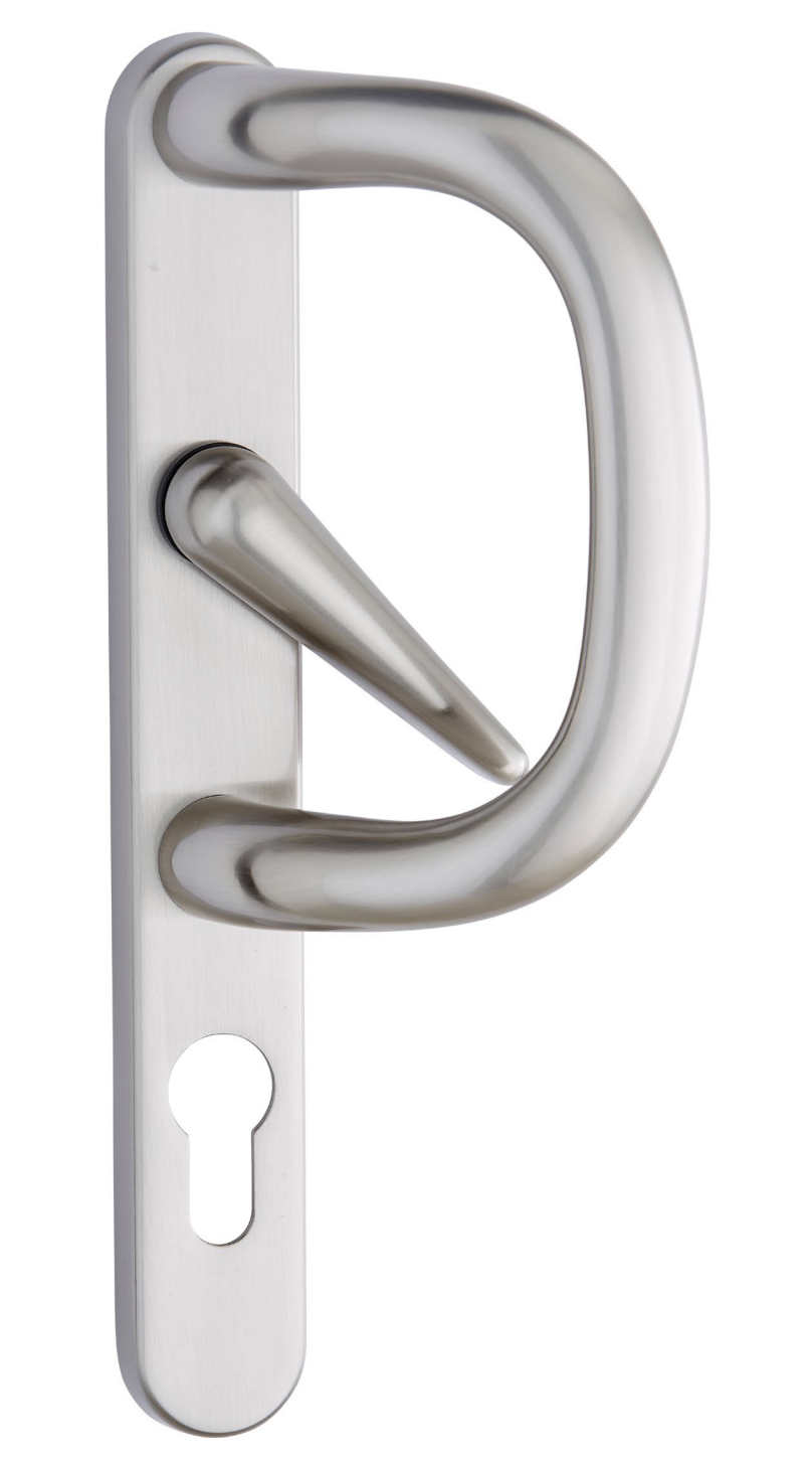 Sliding Patio Door MK3 Handle Set with Inline Locking Lever, 92PZ, White, Polished Chrome, Polished Gold