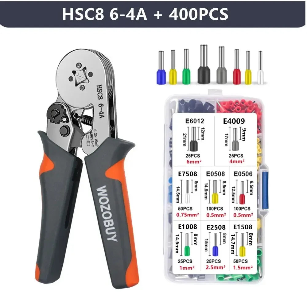 Mini Electrical Ferrule Sleeves Terminal Crimping Pliers Tool Set for Wire Connection Repairs