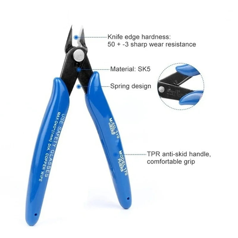 Diagonal Pliers Carbon Steel Pliers Electrical Wire Cable Cutters Cutting Side Snips Flush Pliers Nipper Hand Tools