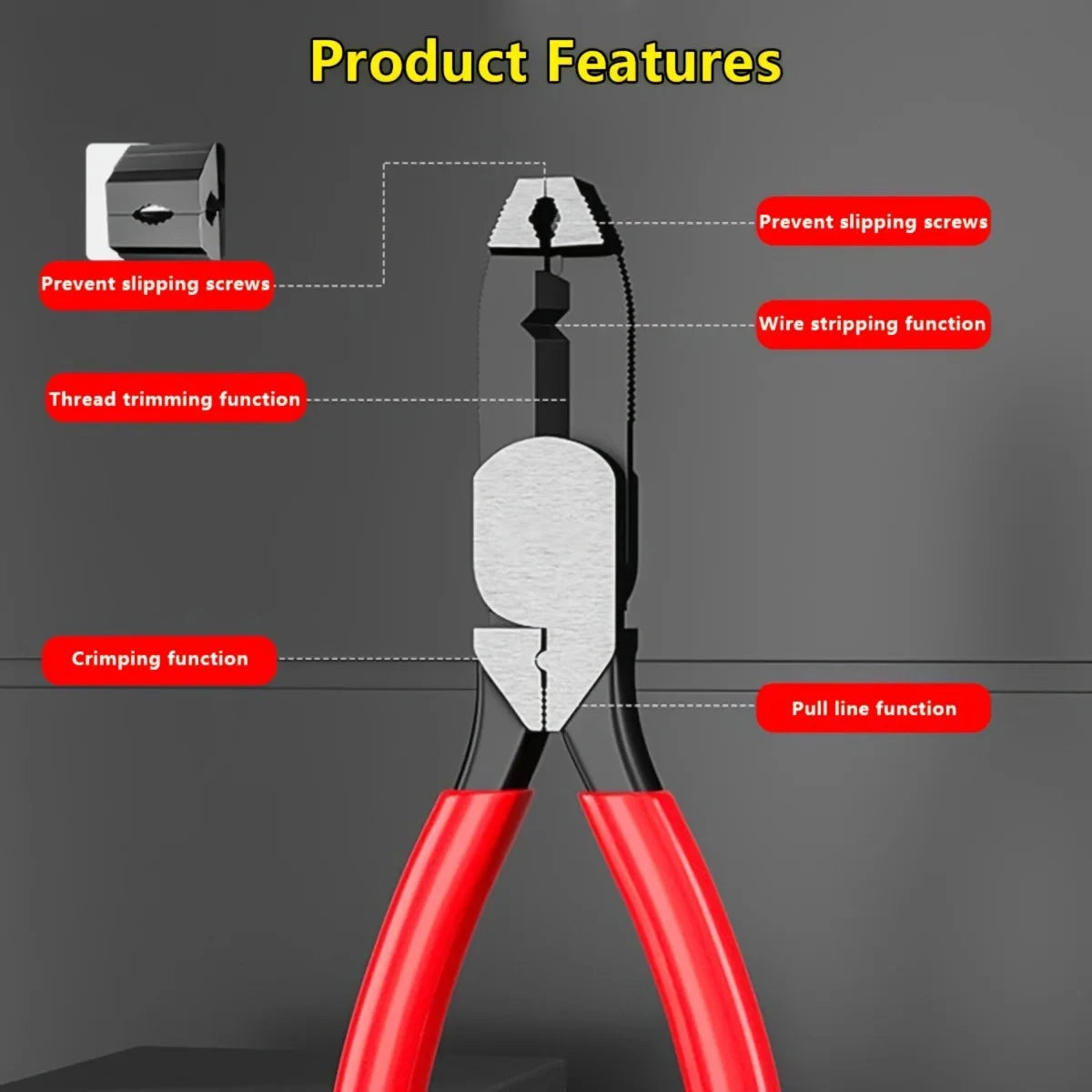 Screw Removal Pliers Multifunction Screwdriver Screw Puller Non-slip Jaws For Quick Extraction of Damaged/rusty Screw Hand Tools