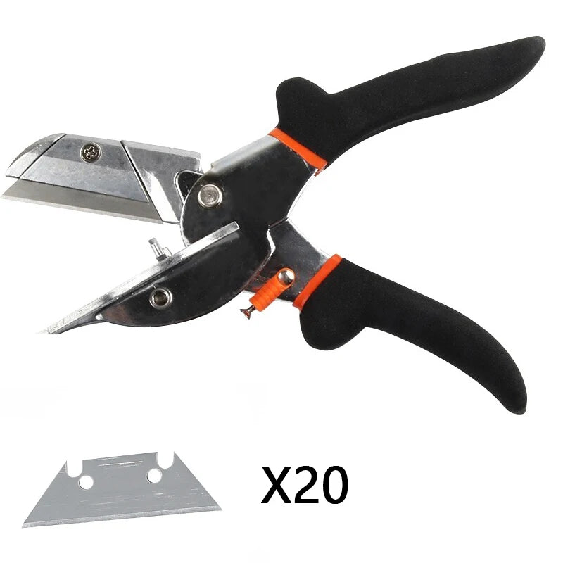 45-135 Degree Multi-angle Mitre Bevel Shear Scissors (With up to 20x Replacement Blades and Spanner)