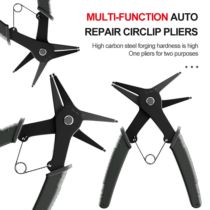 Multifunctional Snap Ring Pliers 2 in 1 For Internal External Card Retaining Pincer Hand Tool