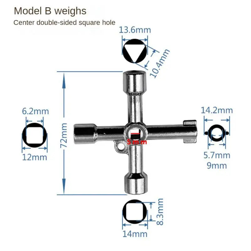 Multifunction 4-Way Phillips Wrench Universal Repair Tool