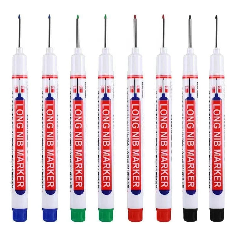 Long Nib Head Waterproof Decoration Markers (Multi-purpose, 8Pcs/Set, 20mm depth, Red, Blue, Black, Green, White)