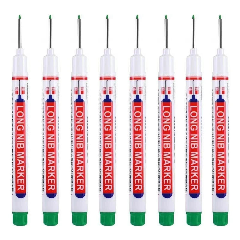 Long Nib Head Waterproof Decoration Markers (Multi-purpose, 8Pcs/Set, 20mm depth, Red, Blue, Black, Green, White)