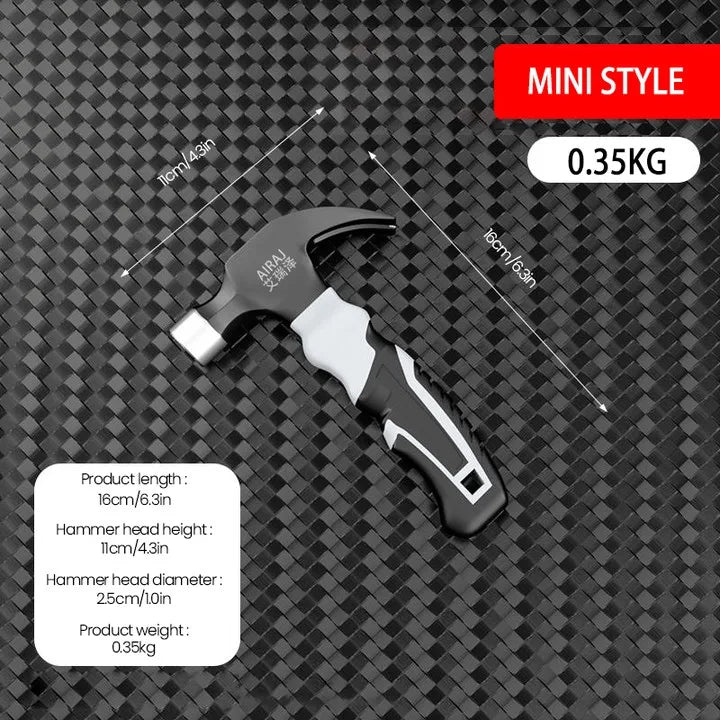 Multifunctional Mini Claw Hammer, Anti Slip And Shockproof Hammer, Professional Grade,Magnetic Woodworking Manual Tool