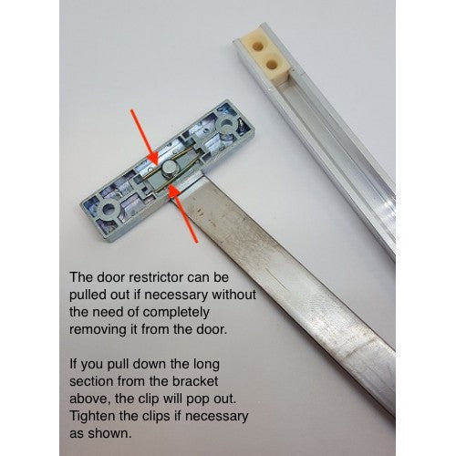 Sash Safety Guard Door Restrictor for UPVC Doors (with Fixings)